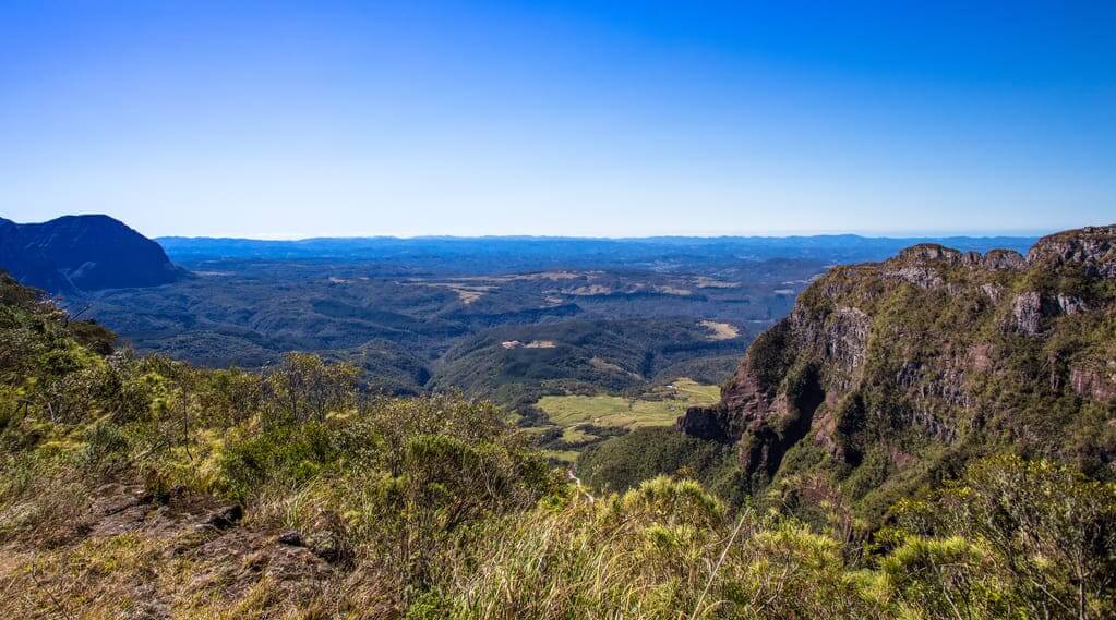 Vista panorâmica da serra catarinense