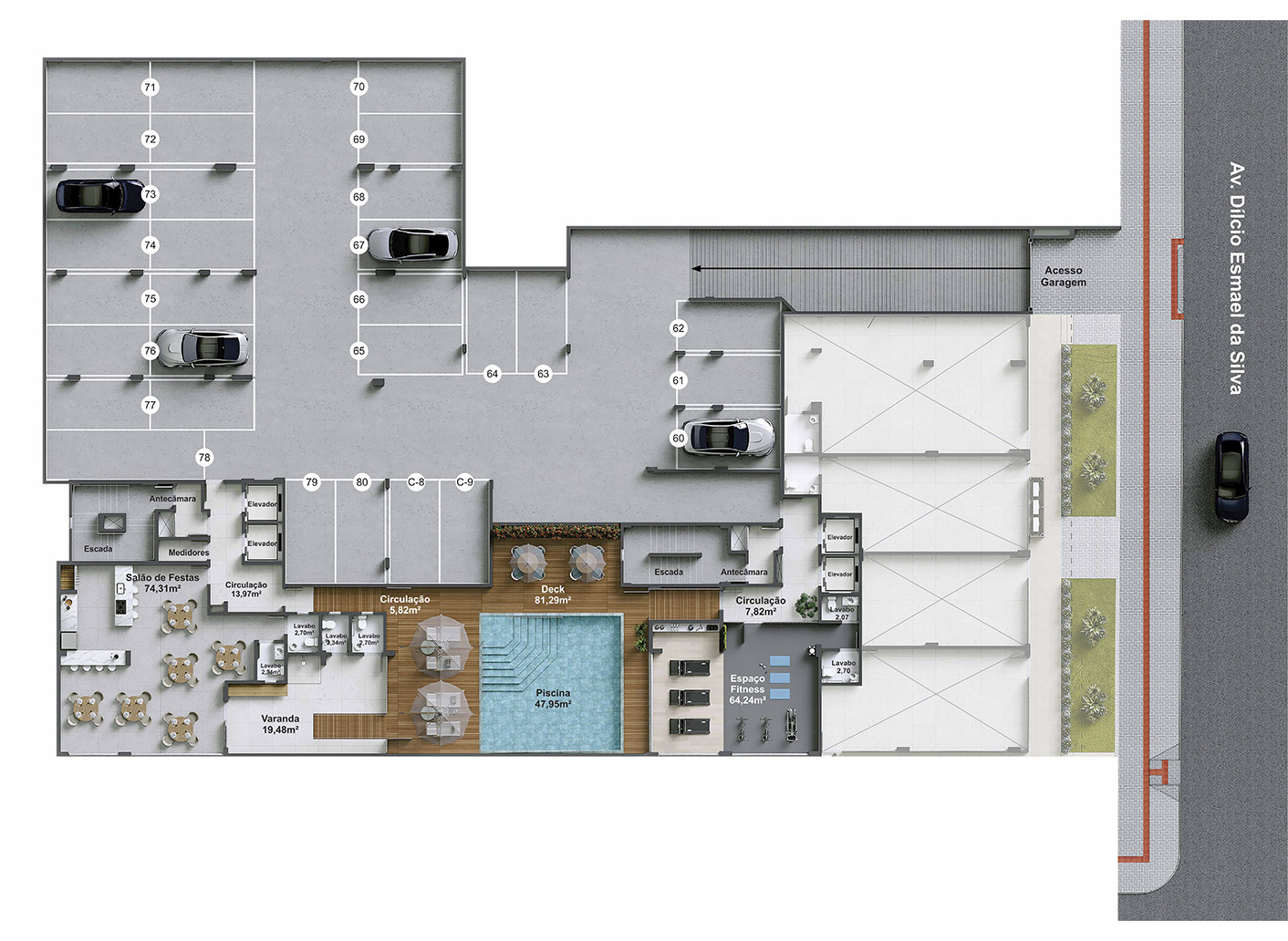 Pianezze Residencial — 1º Pavimento - Lazer e Garagem