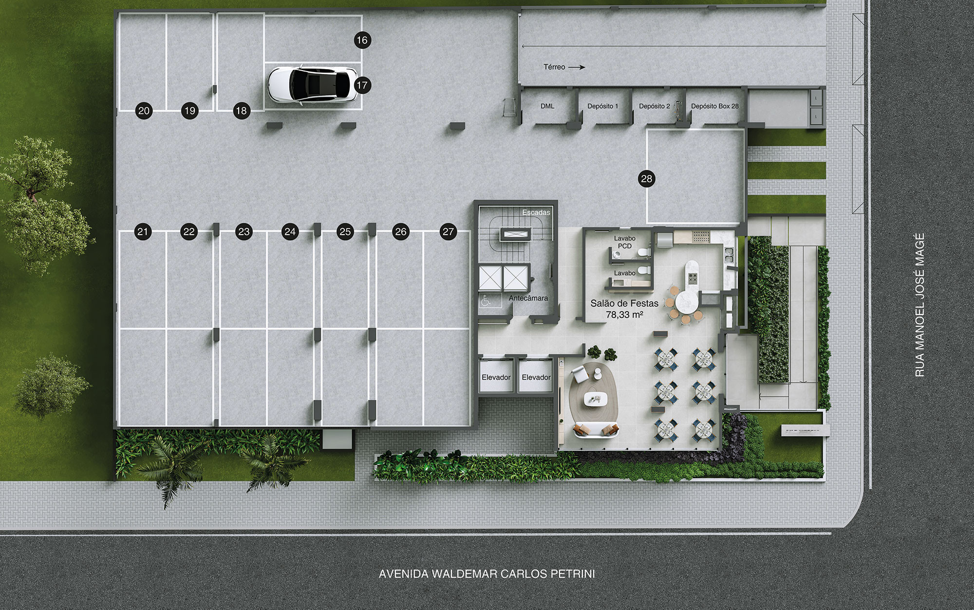 Villammare Residencial — 2° pavimento garagem