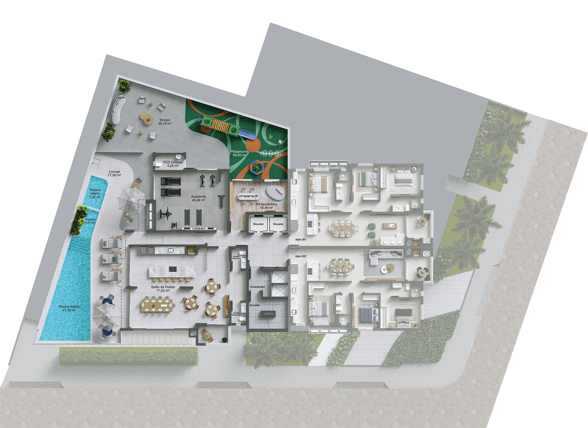 Mar di Arienzo Residencial — 3º pavimento, área de lazer