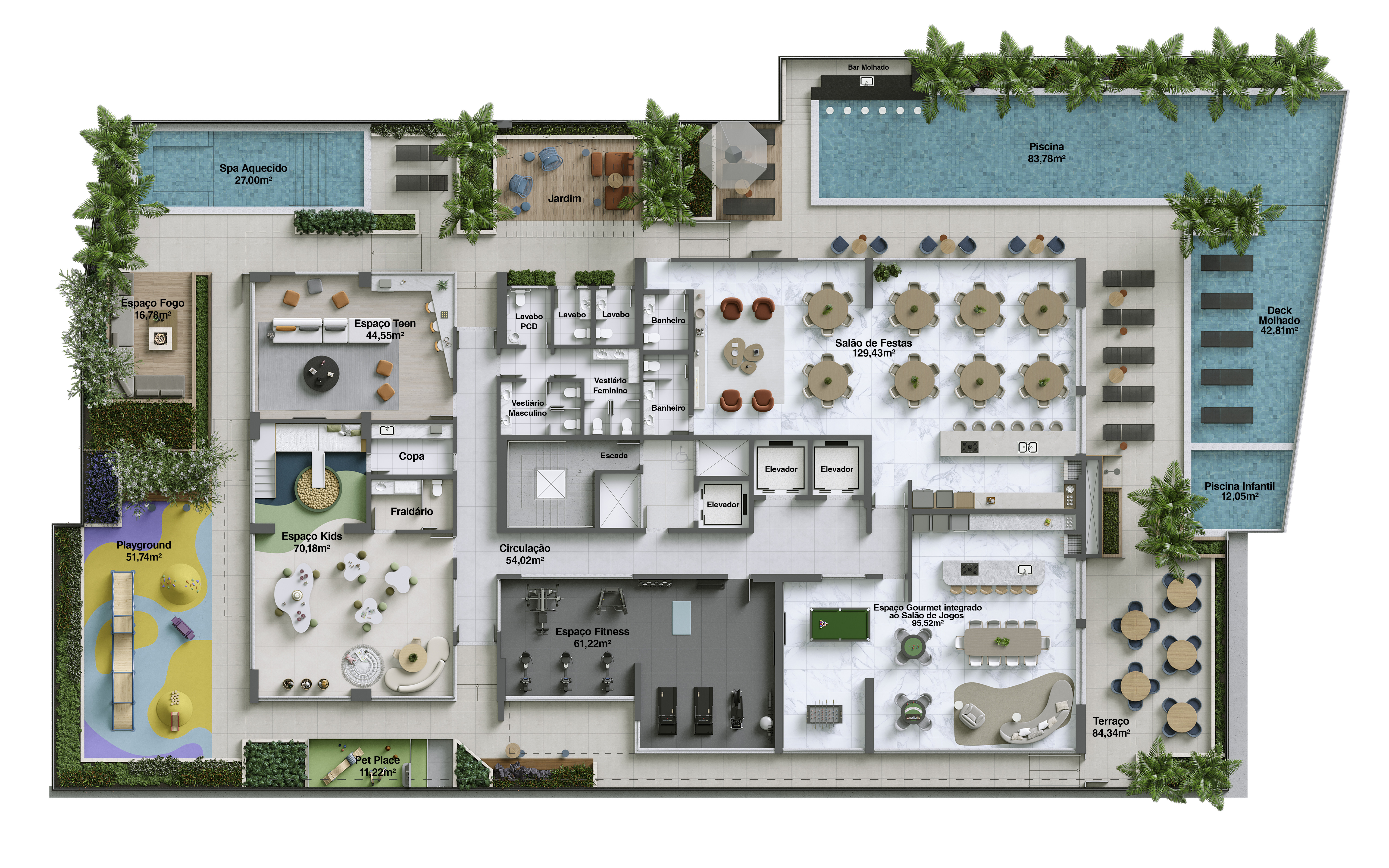 Águas de Marano Residencial — área de lazer completa