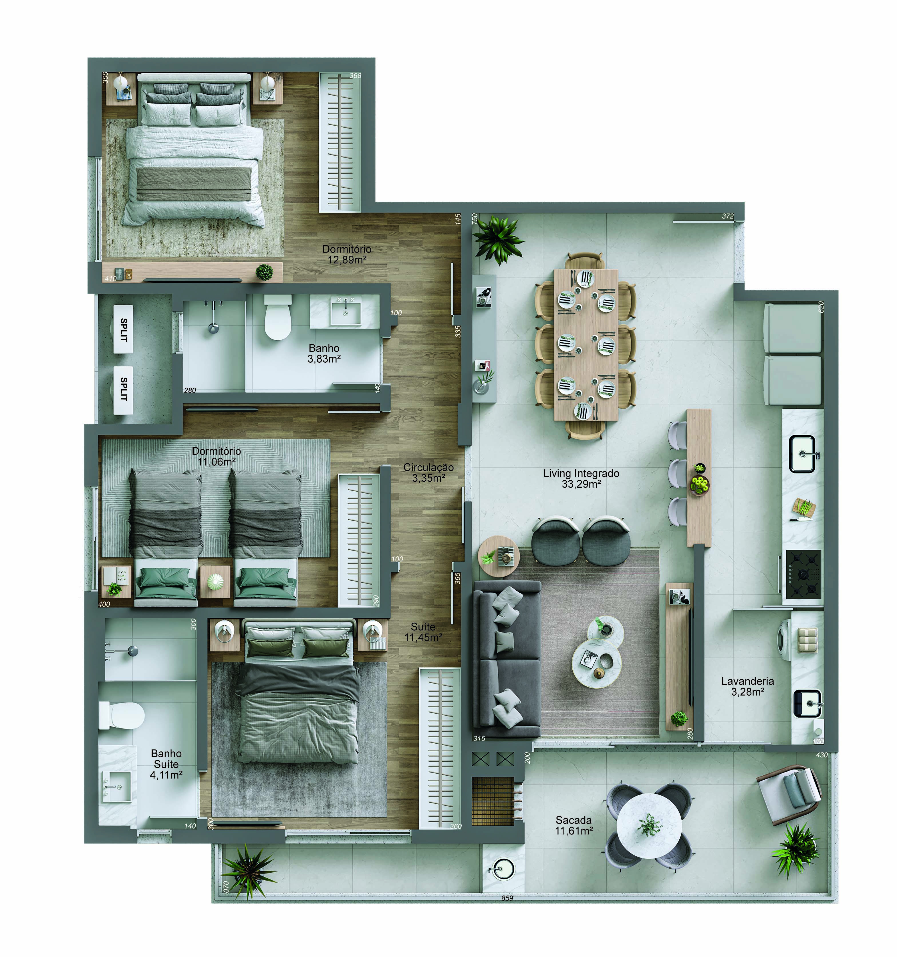 Mar Positano Residencial — planta tipo 303