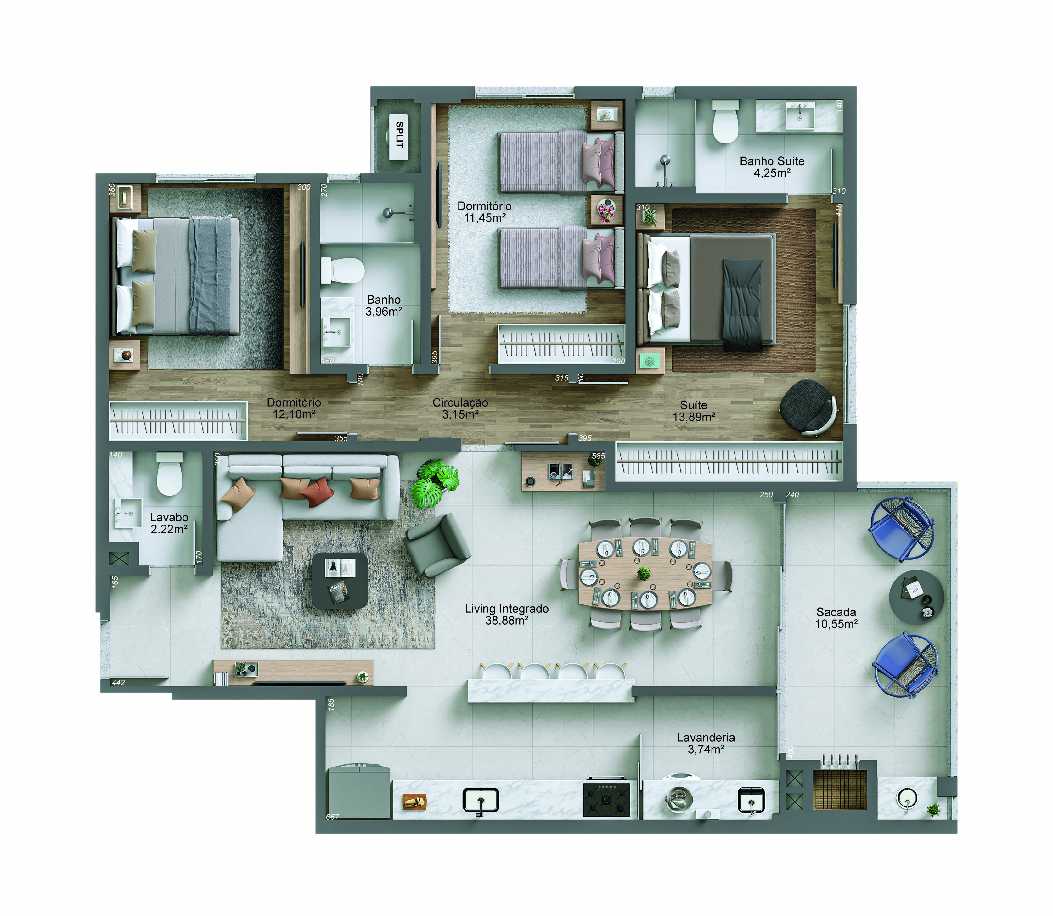 Mar Positano Residencial — planta tipo 401