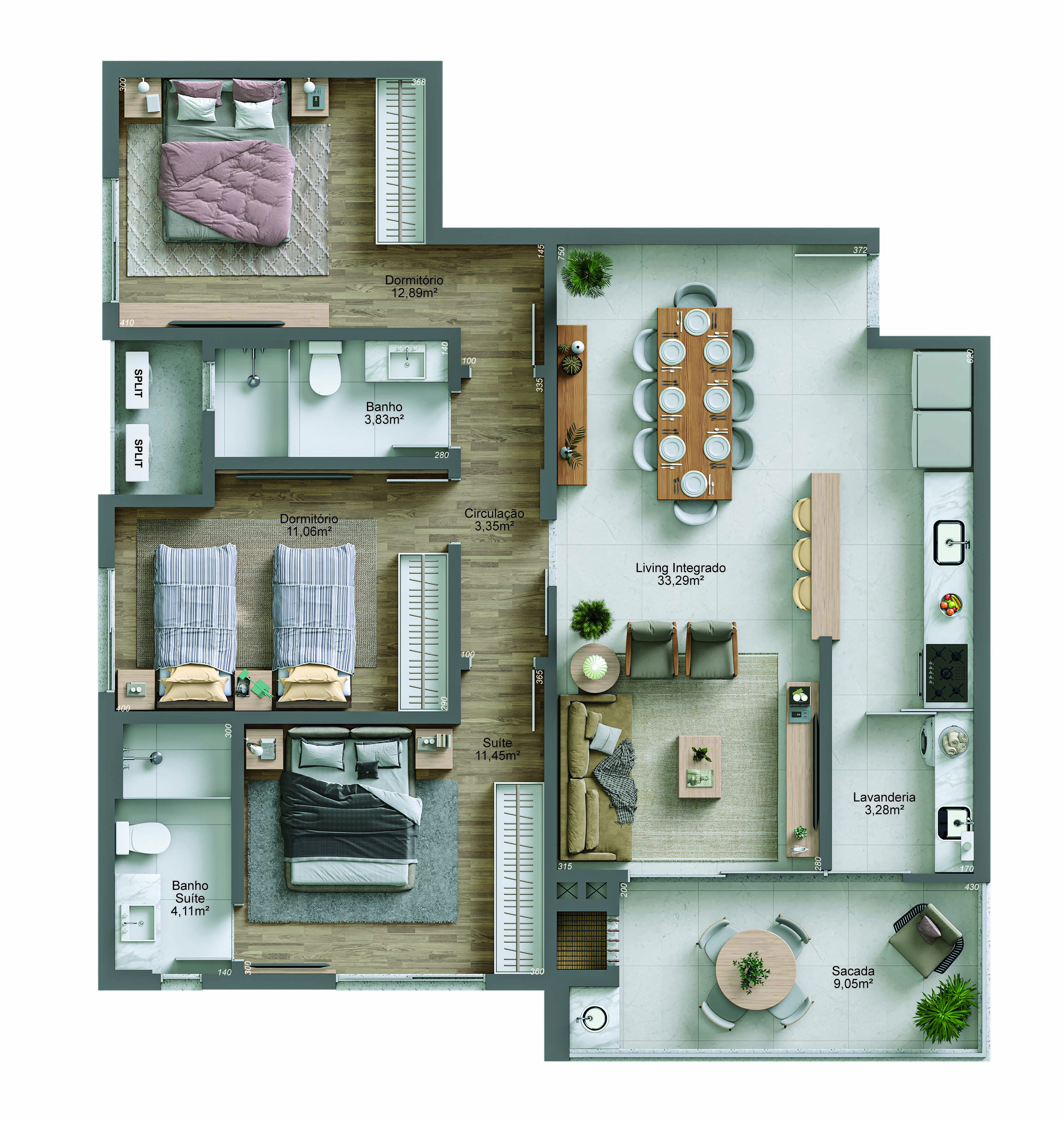 Mar Positano Residencial — planta tipo 403