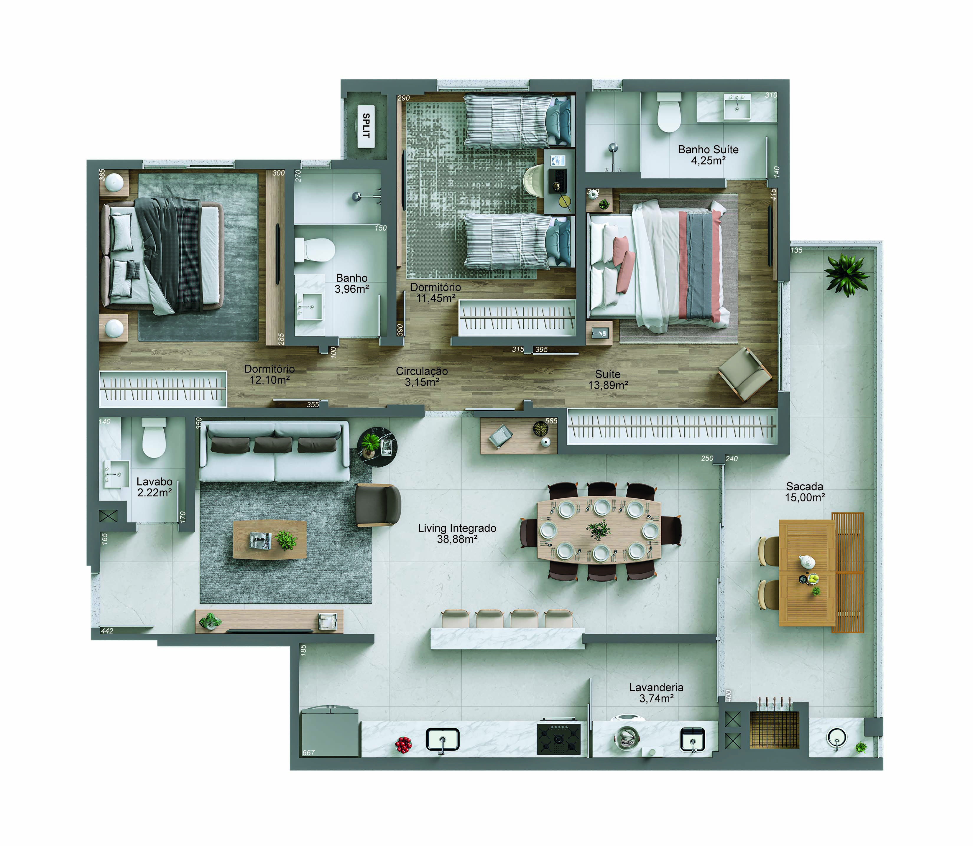 Mar Positano Residencial — planta tipo 501