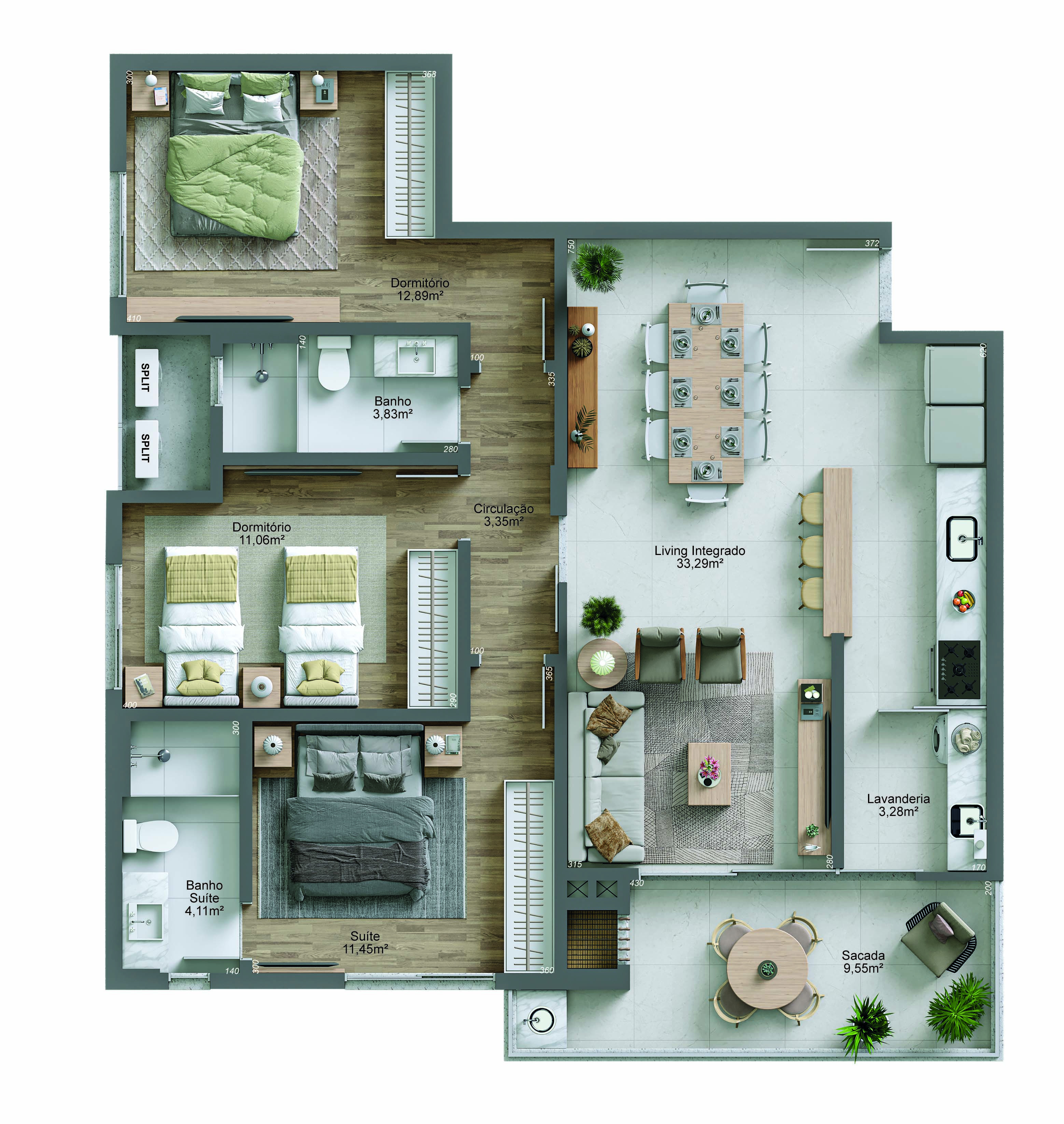 Mar Positano Residencial — planta tipo 503