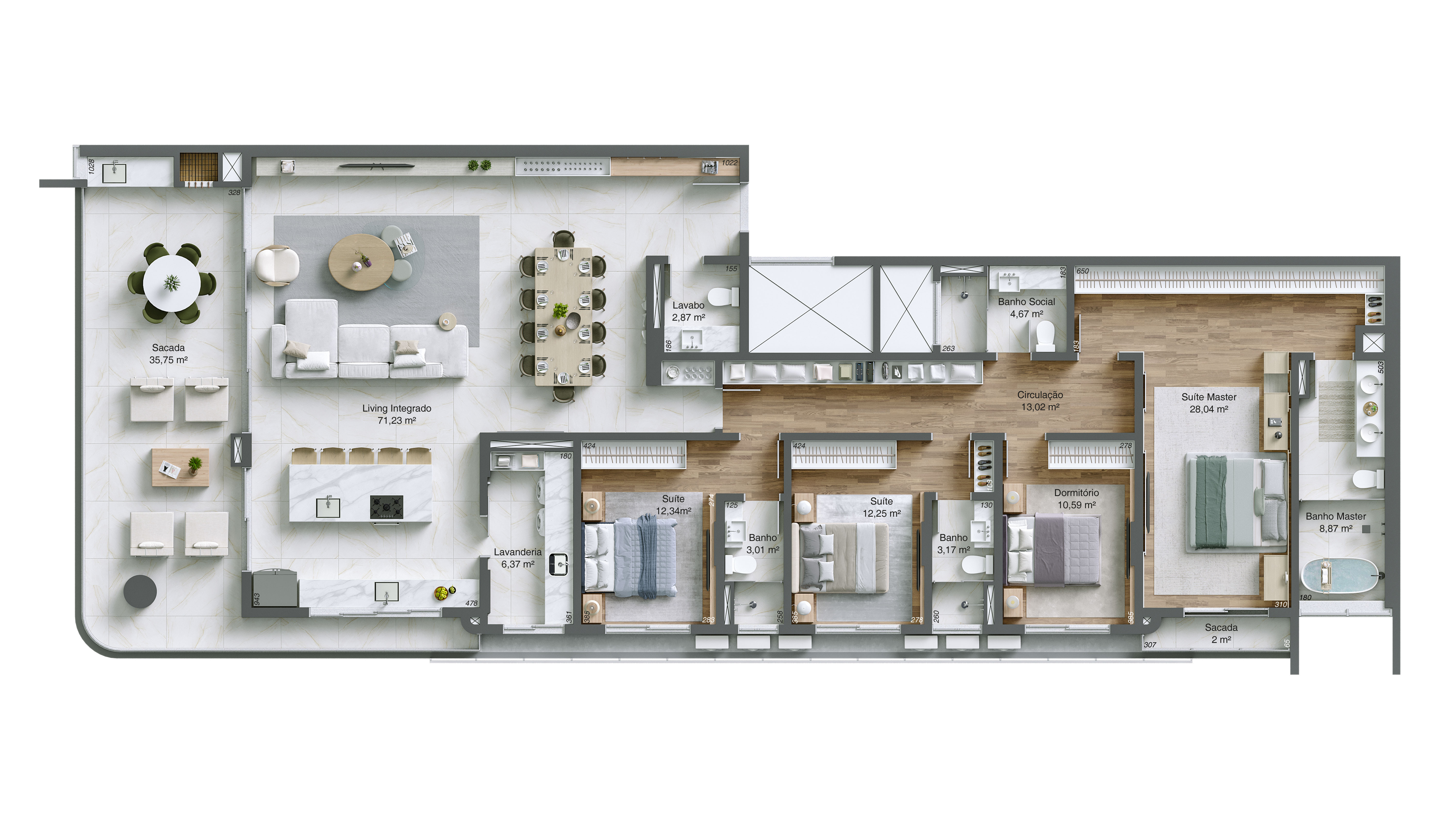 Monte Leone Residencial — planta apartamento tipo final 01