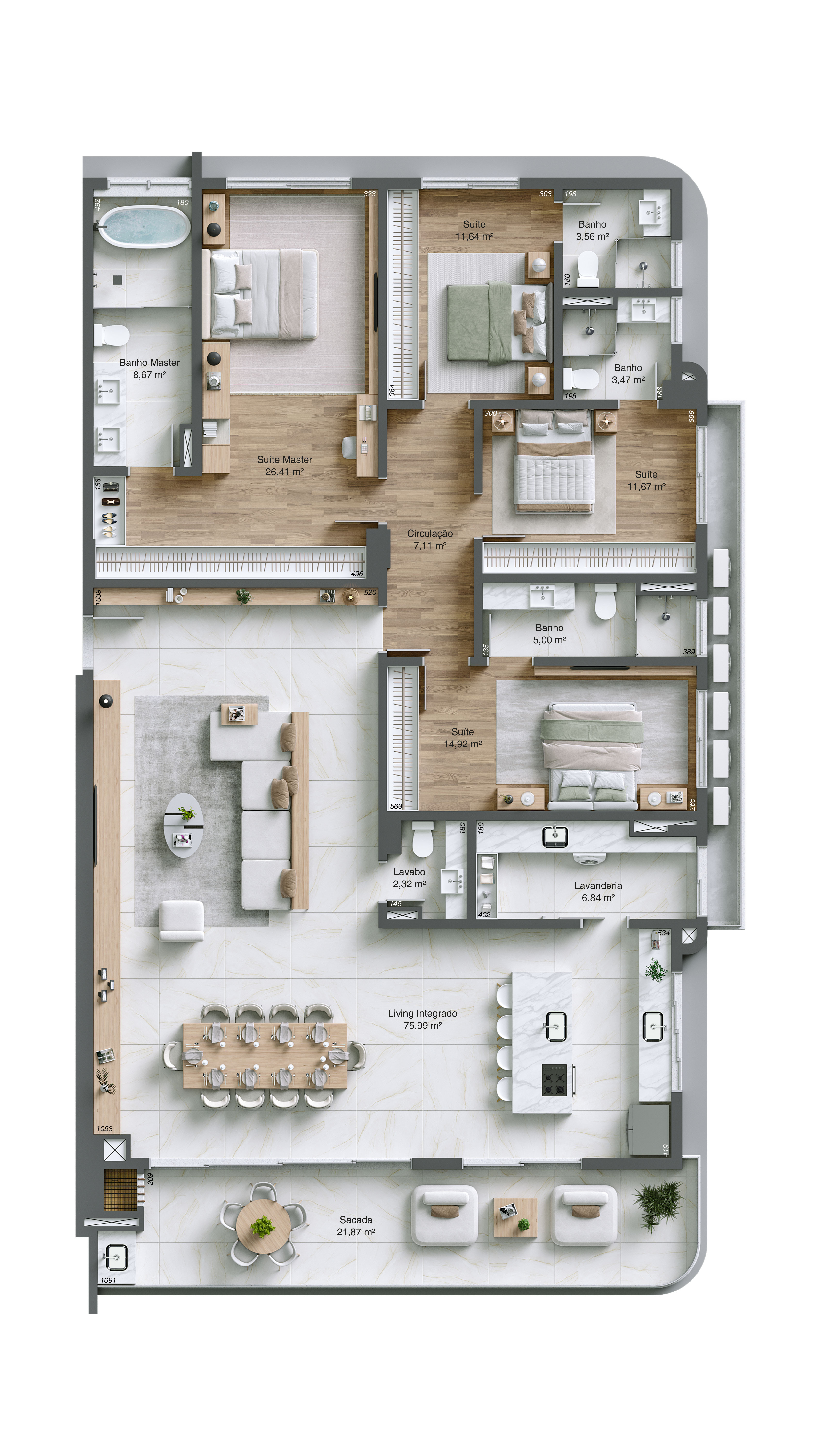 Monte Leone Residencial — planta apartamento tipo final 03
