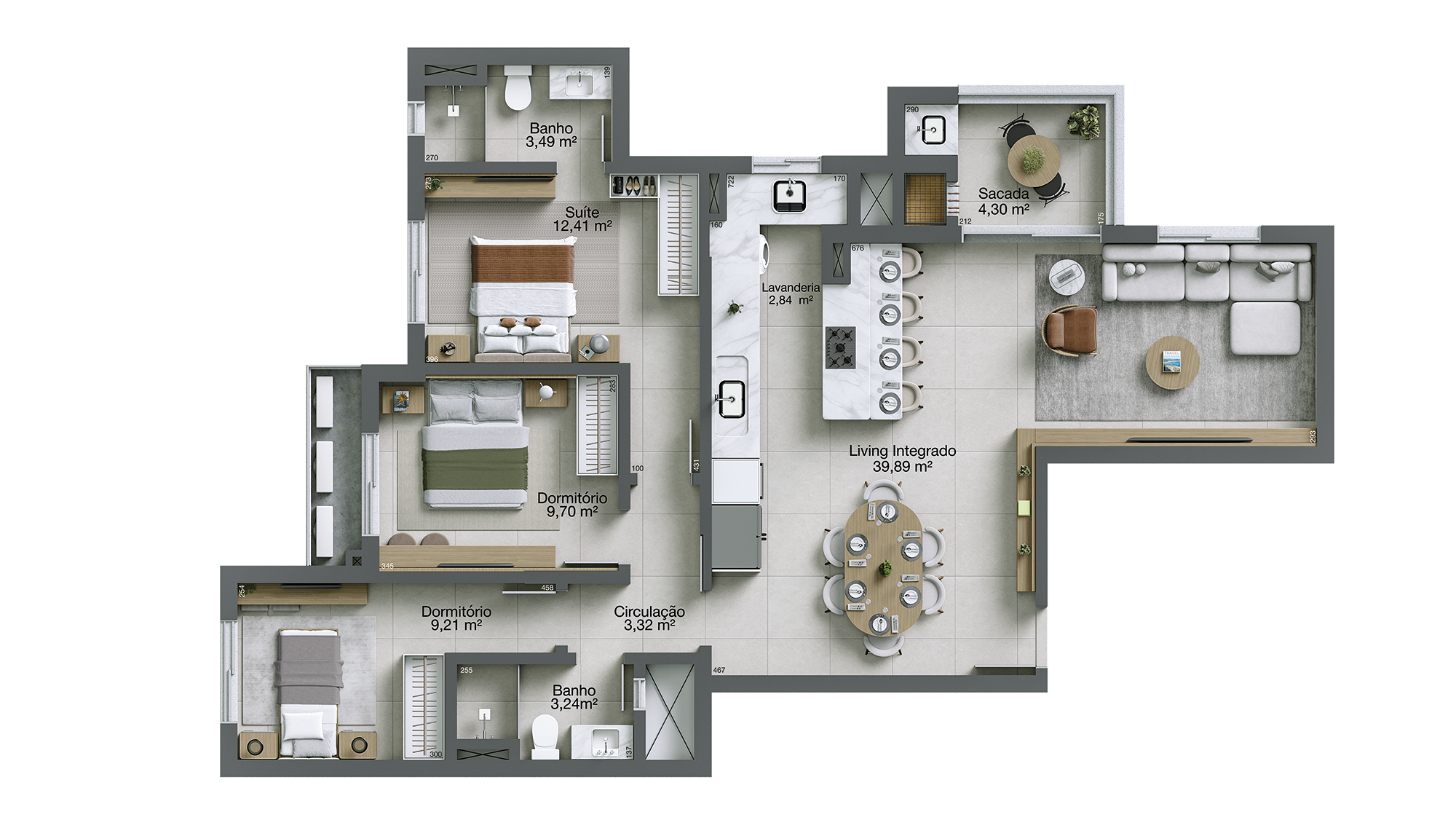 Mar di Arienzo Residencial — planta apartamento tipo final 04
