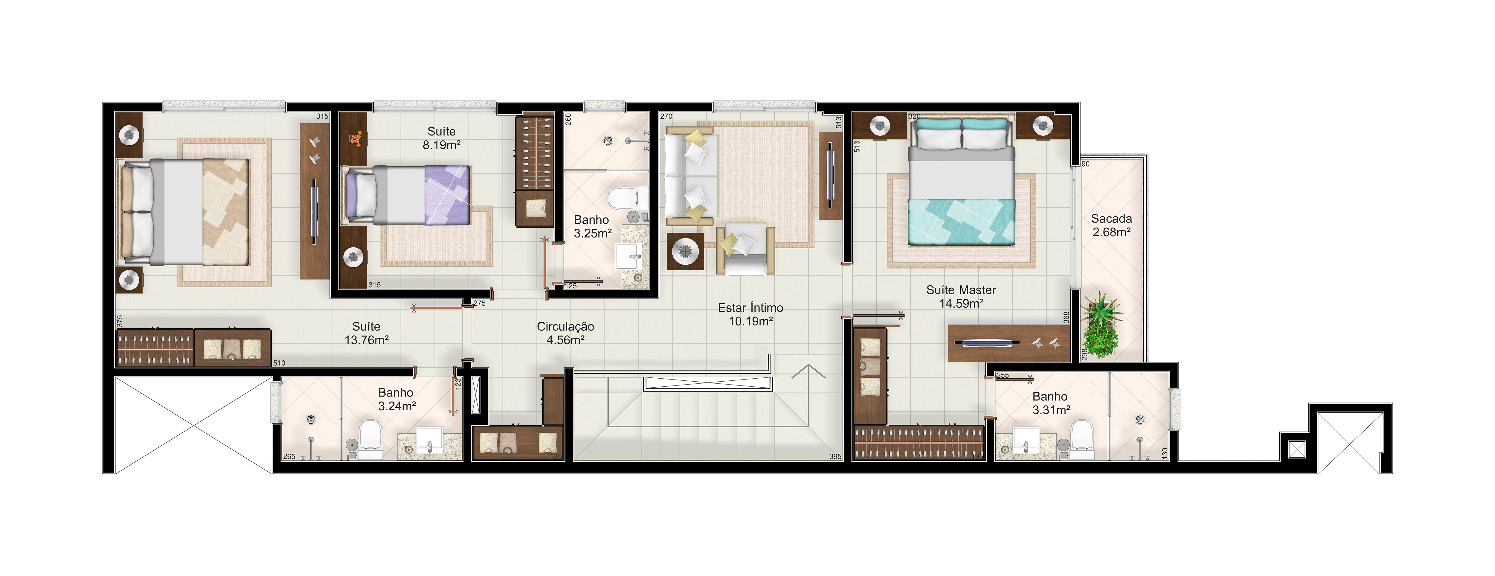 Calliano Residencial — cobertura superior, final 2 (final 1 rebatida)