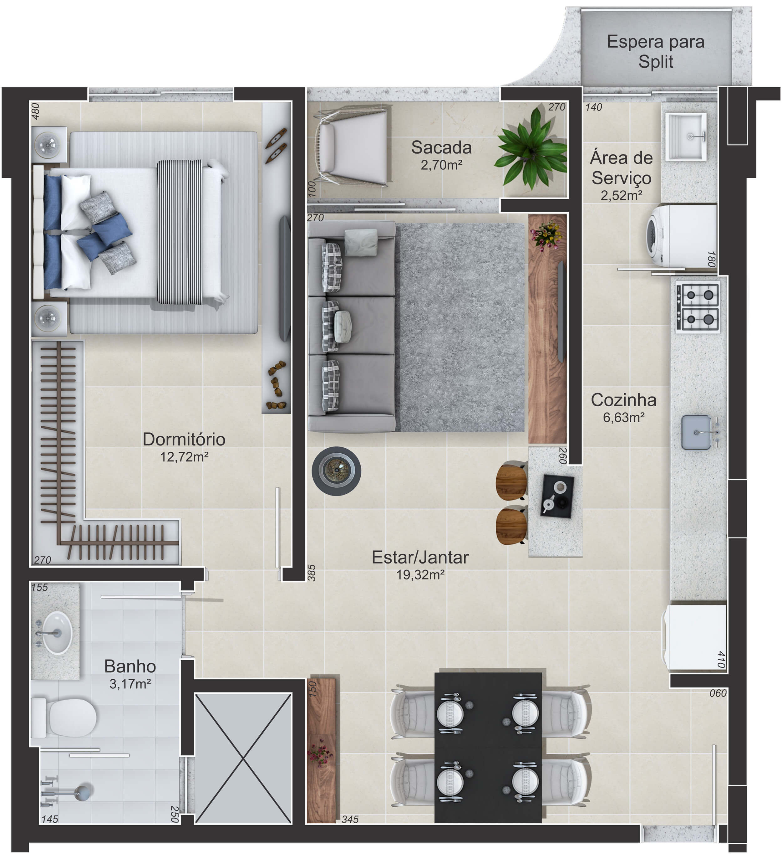 Pavia Residencial — Apartamento tipo - Final 3 - Torre 3 e 4
