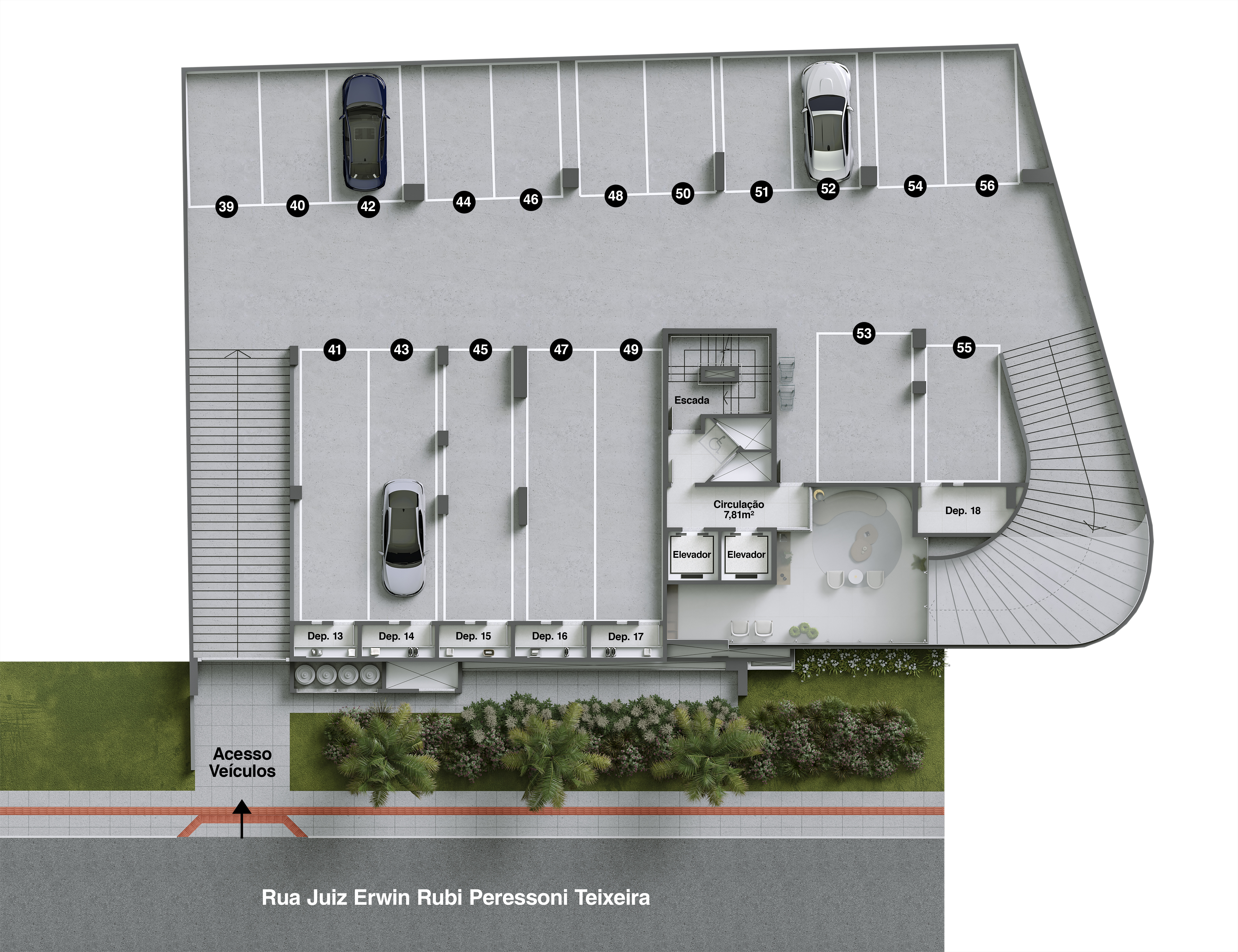 Mar di Licata Residencial — 1º pavimento de garagem