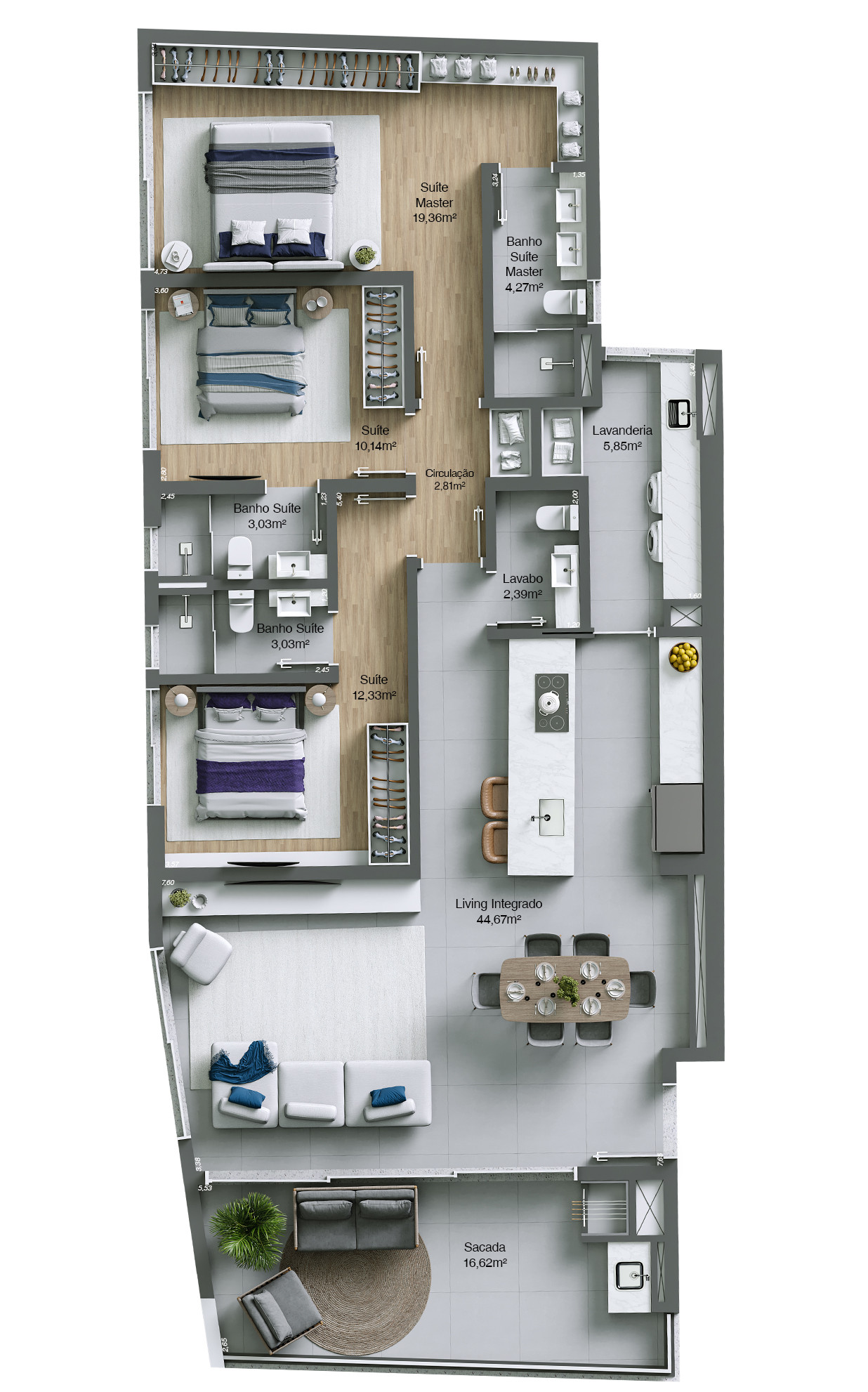 Fidenza Residencial — planta apartamento tipo final 01