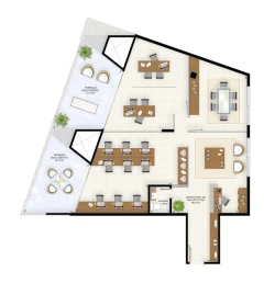 Sala Modelo Arquitetura (Final 4 - 10º pavimento com terraço | 11º e 12º sem terraço)