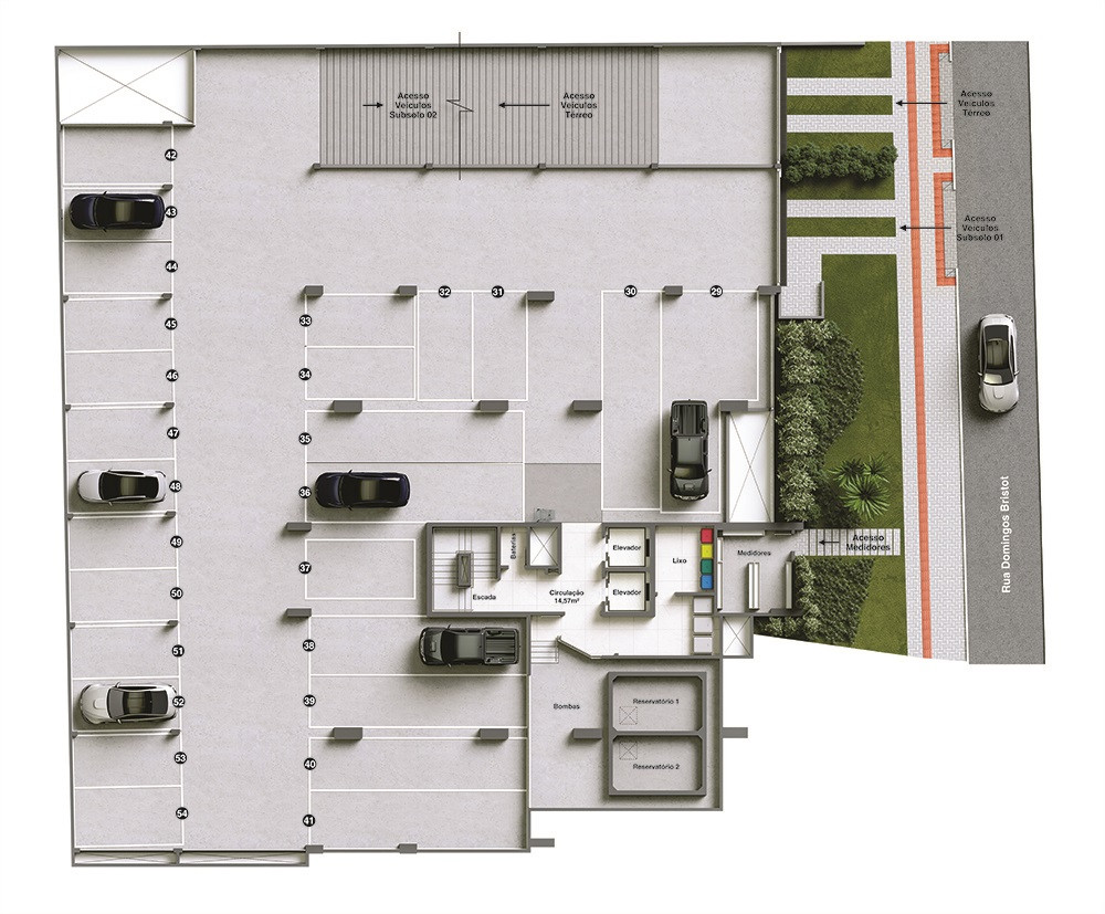 Tremezzo Residencial — subsolo 1