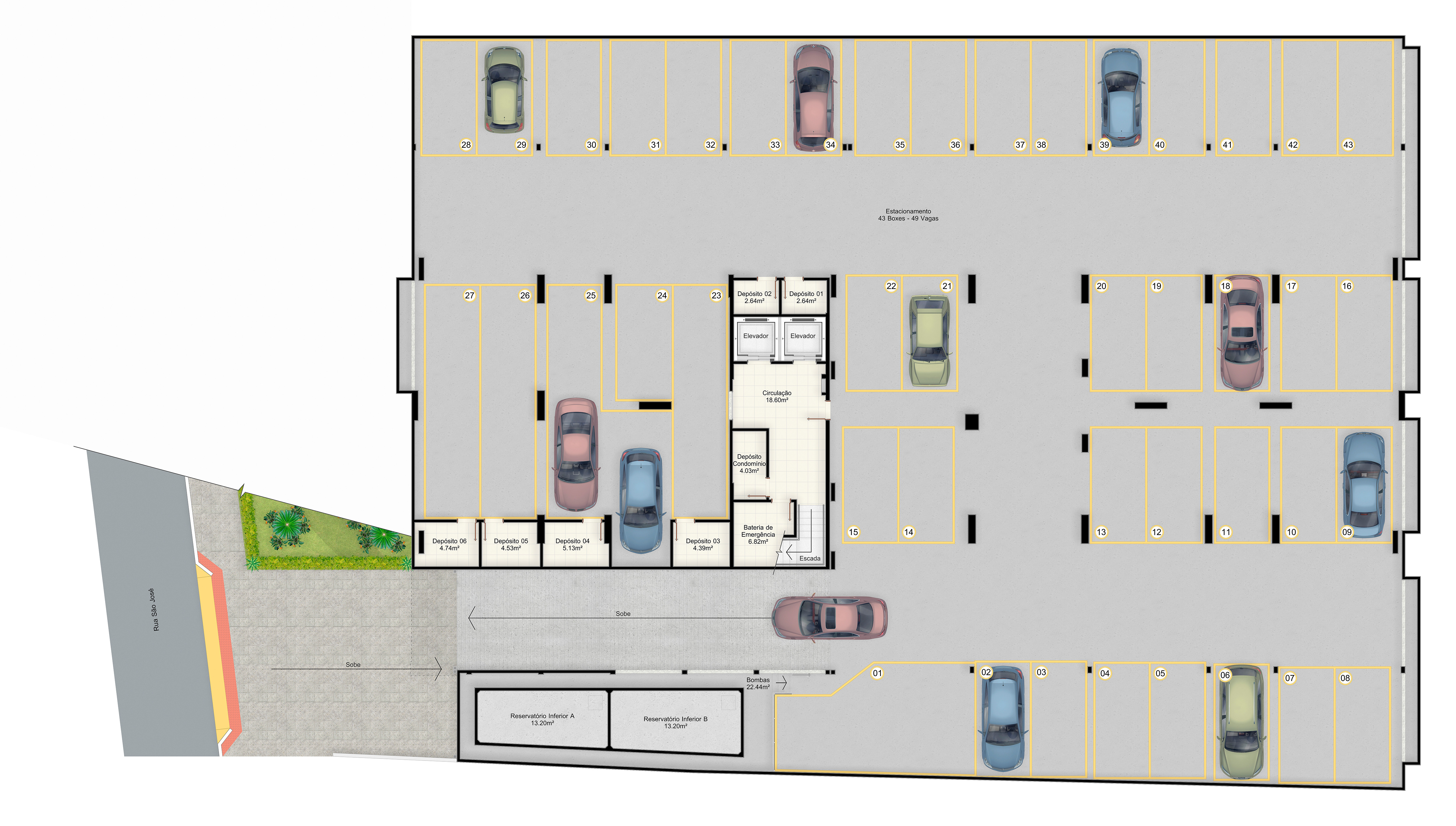 Calliano Residencial — subsolo