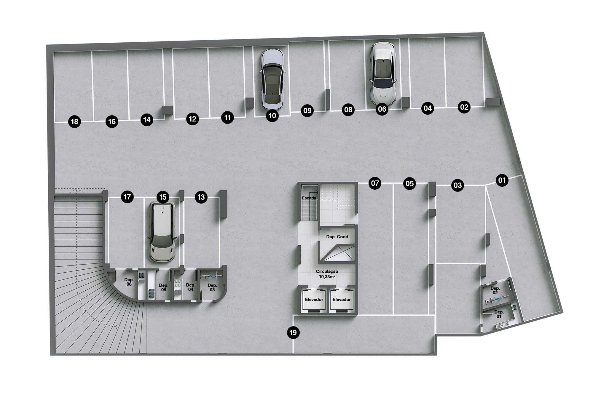 Mar di Licata Residencial — planta do subsolo