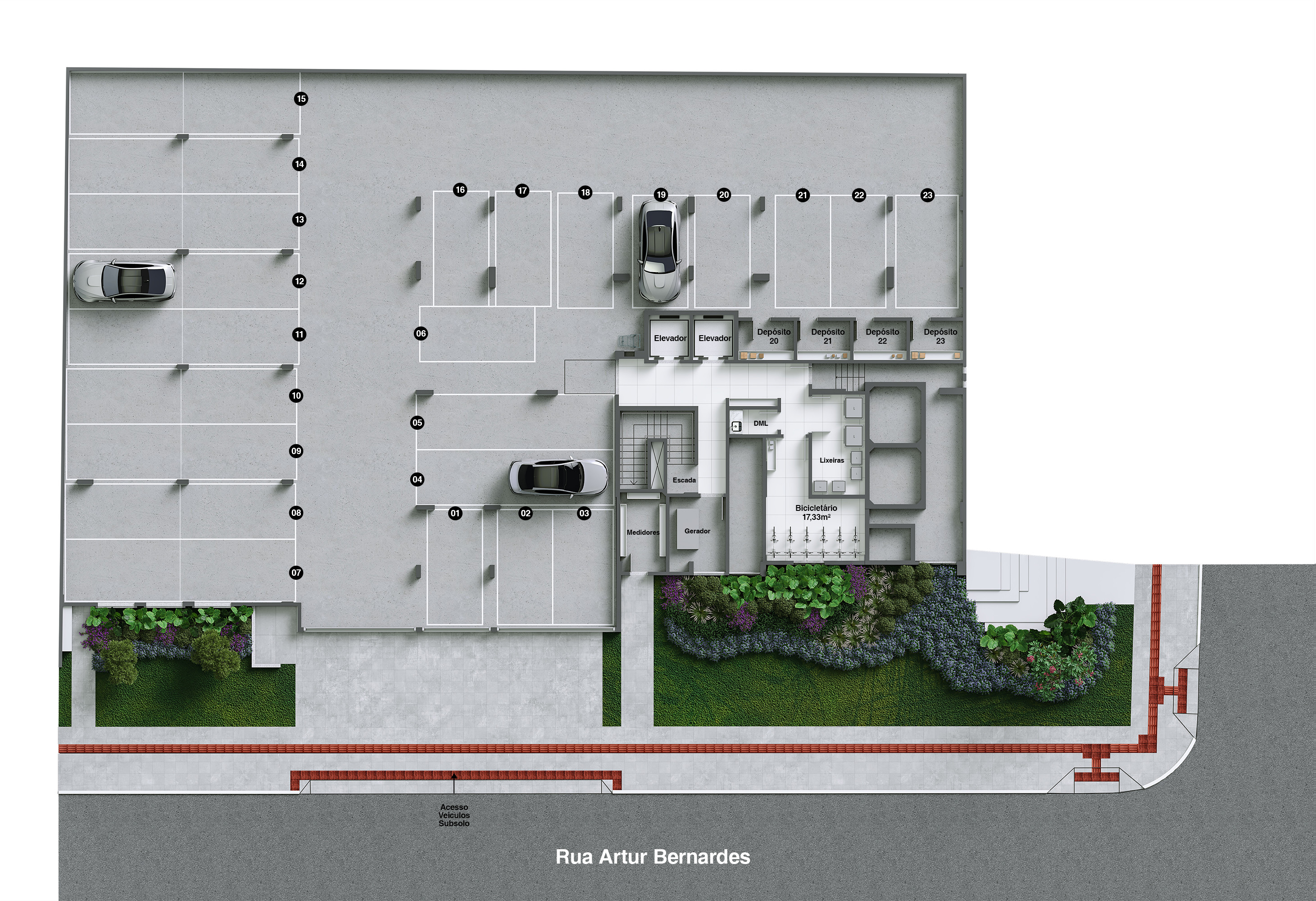 Parco Savello Residencial — subsolo