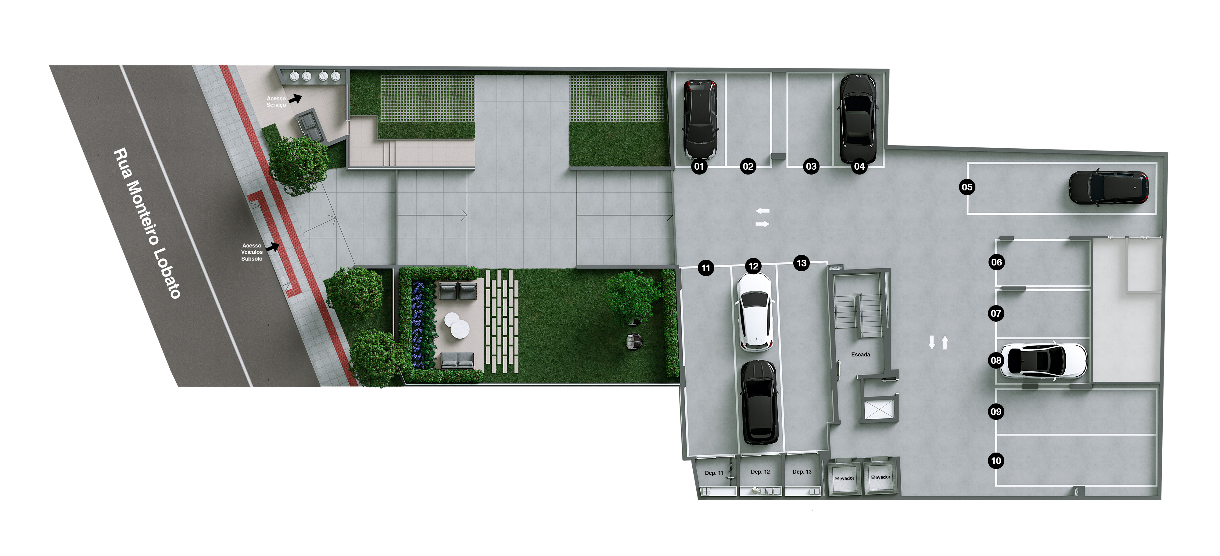 Fidenza Residencial — subsolo