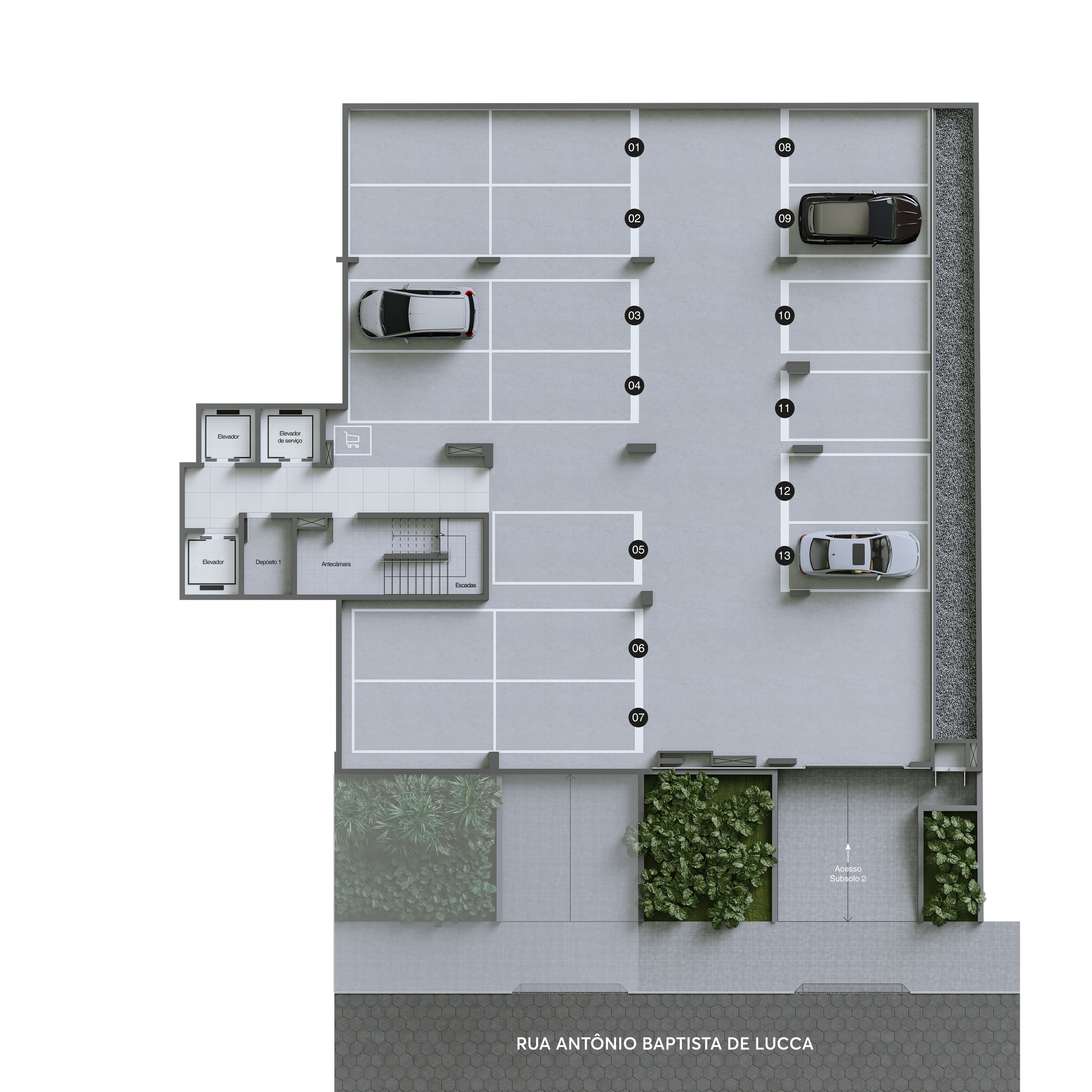 Monte Leone Residencial — subsolo 2, garagem