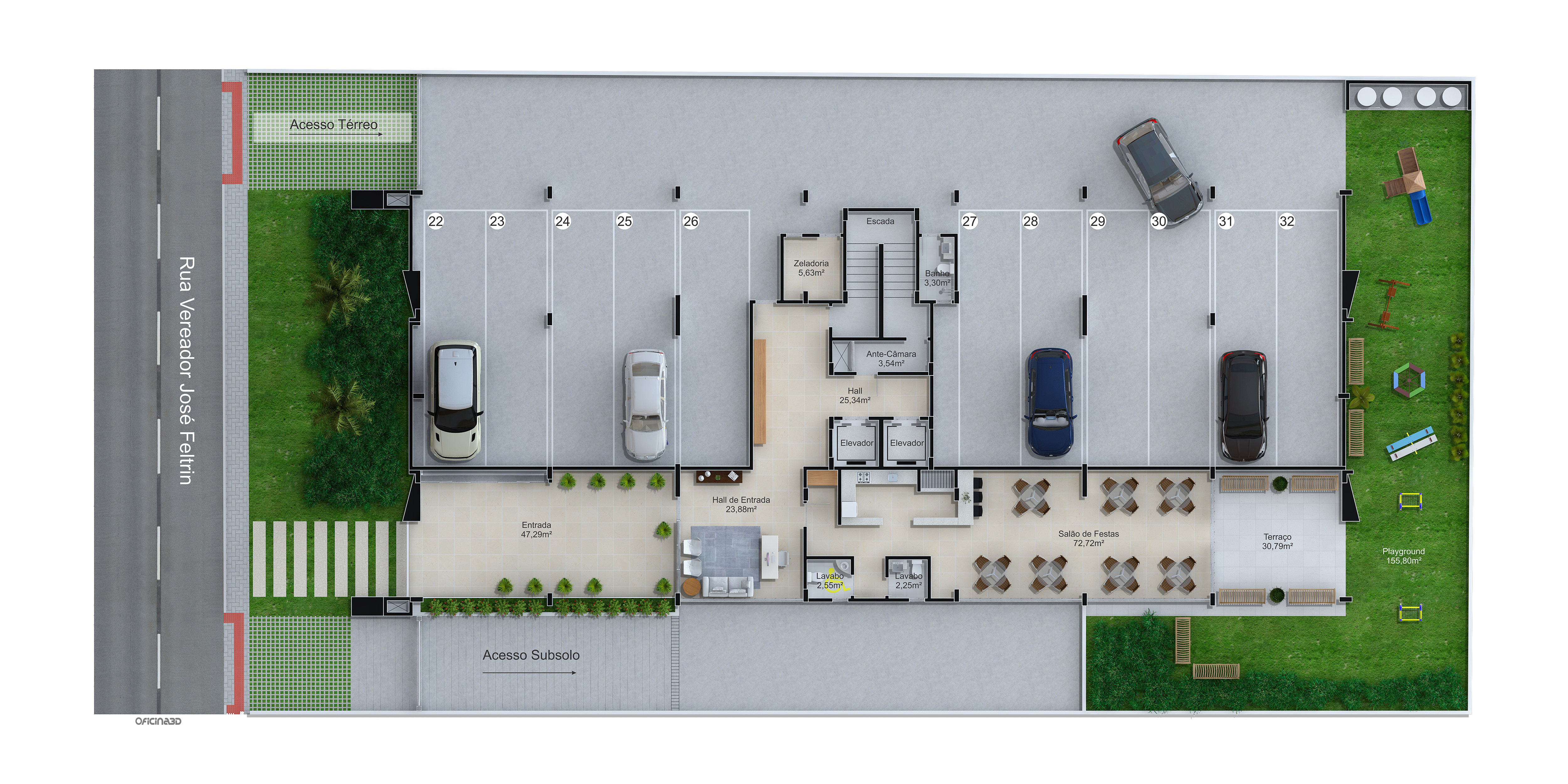 Avezzano Residencial — planta do térreo