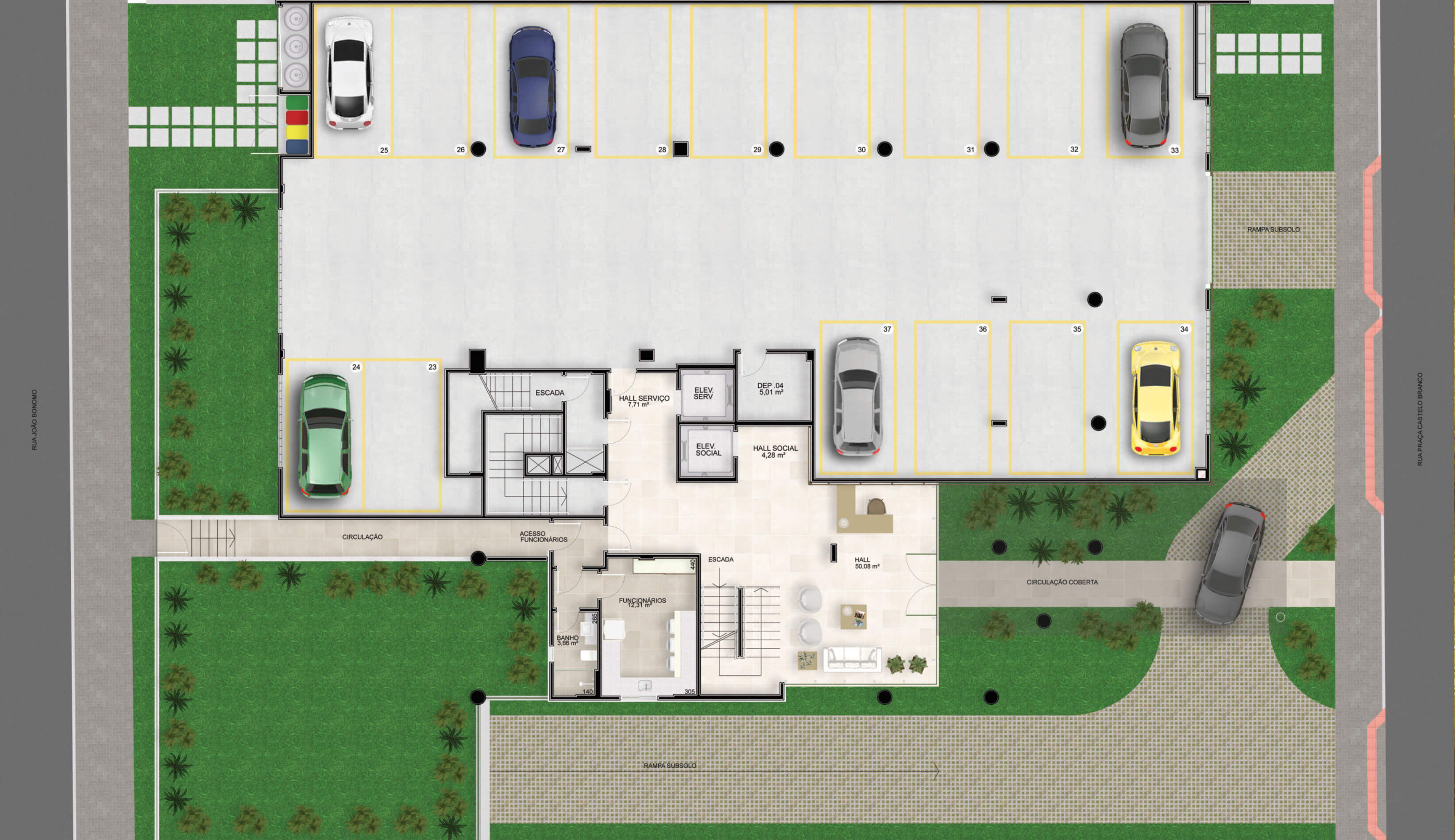 Piazza Castello Residencial — Térreo