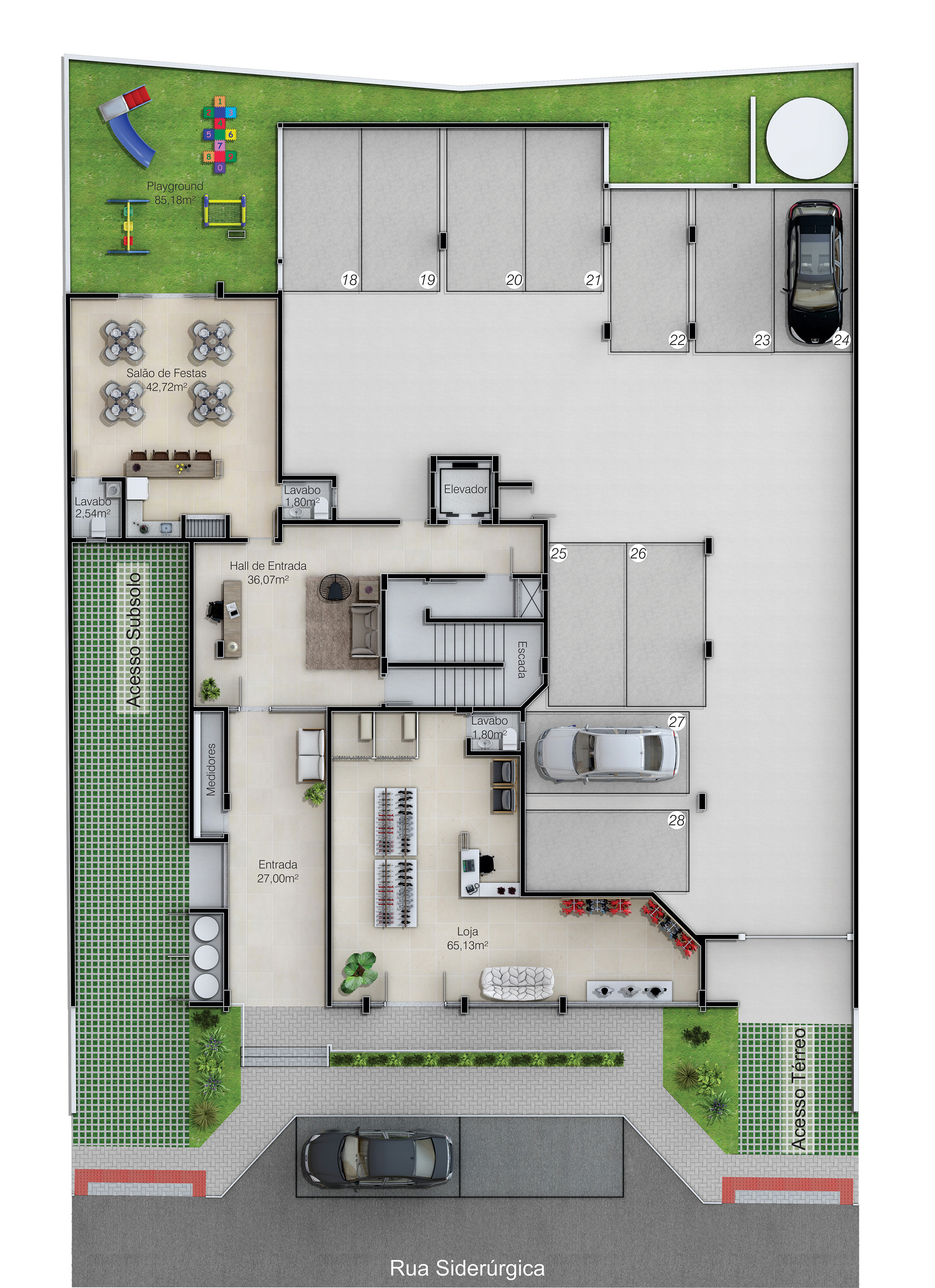 Rocca Pietore Residencial — Térreo