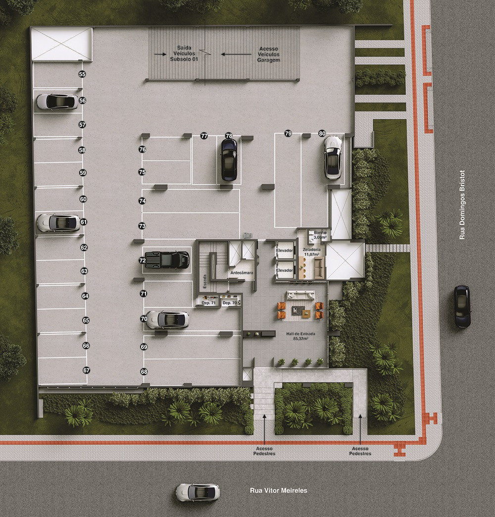 Tremezzo Residencial — planta do térreo