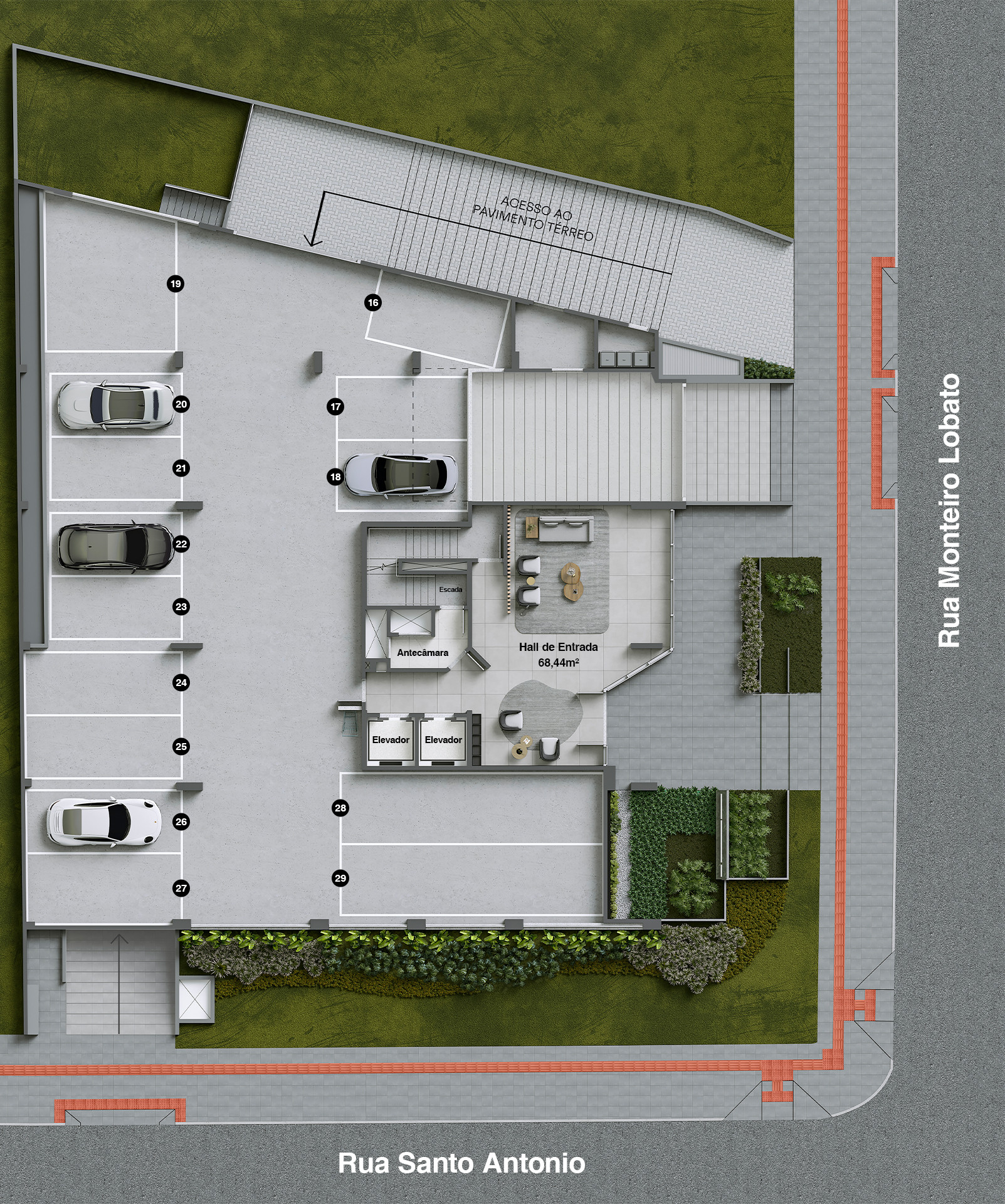 Thiene Residencial — planta do térreo