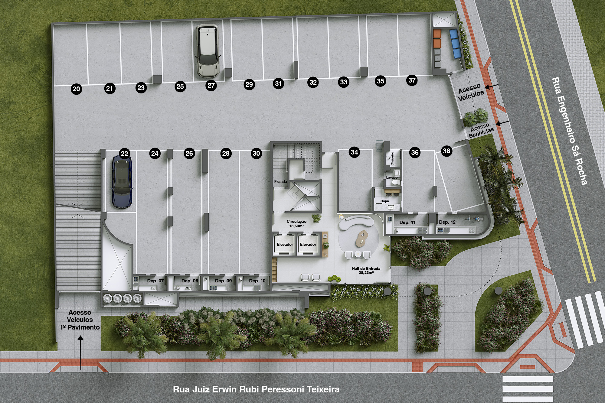 Mar di Licata Residencial — planta do térreo
