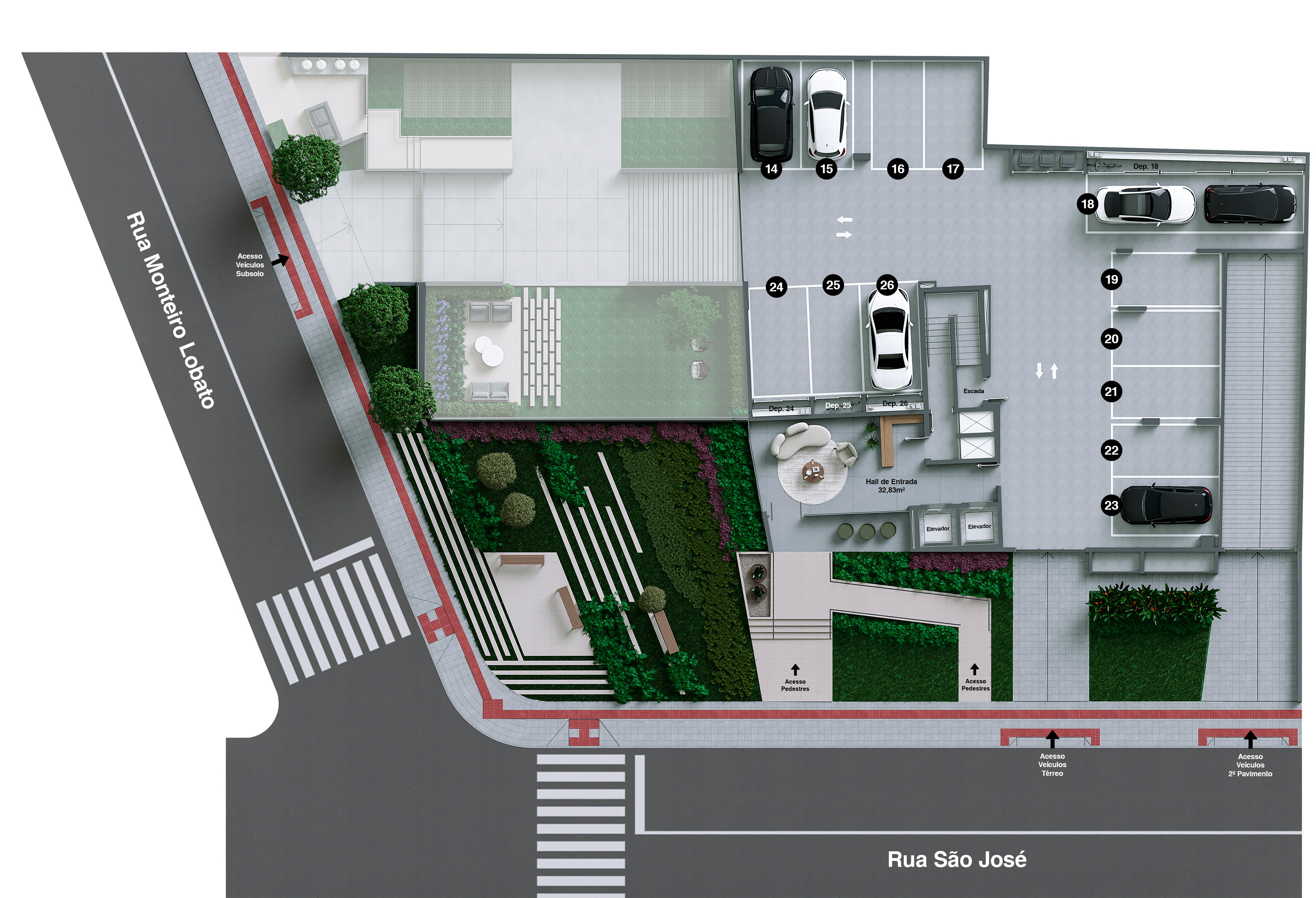 Fidenza Residencial — planta do térreo