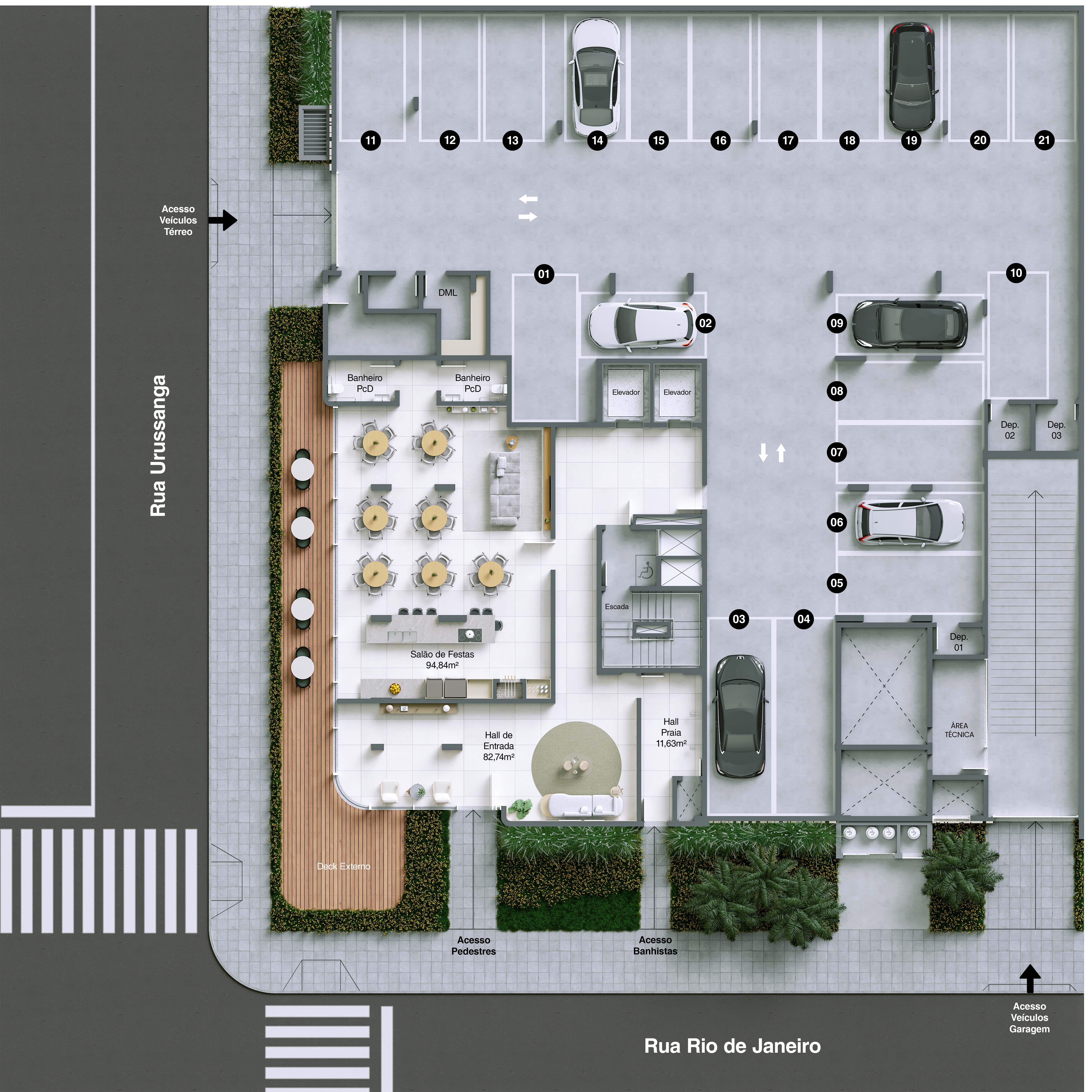 Mar di Atrani Residencial — Térreo