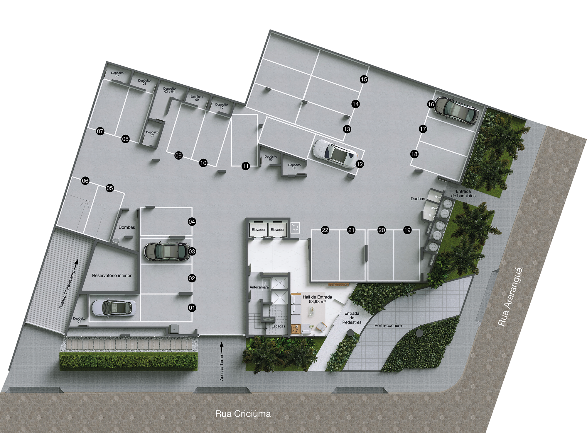 Mar di Arienzo Residencial — planta do térreo