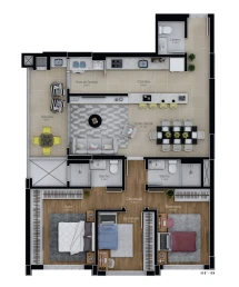 Apartamento tipo - Final 3 - Torre 1