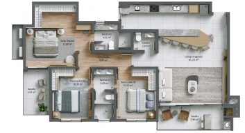Torre 01 | Planta Tipo Final 02 (202, 302 e 402)