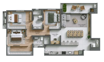 Torre 03 | Planta Tipo Final 02 (202, 302 e 402)