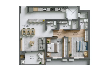 Torre 04 | Planta Tipo Final 01 (101, 201, 301 e 401)