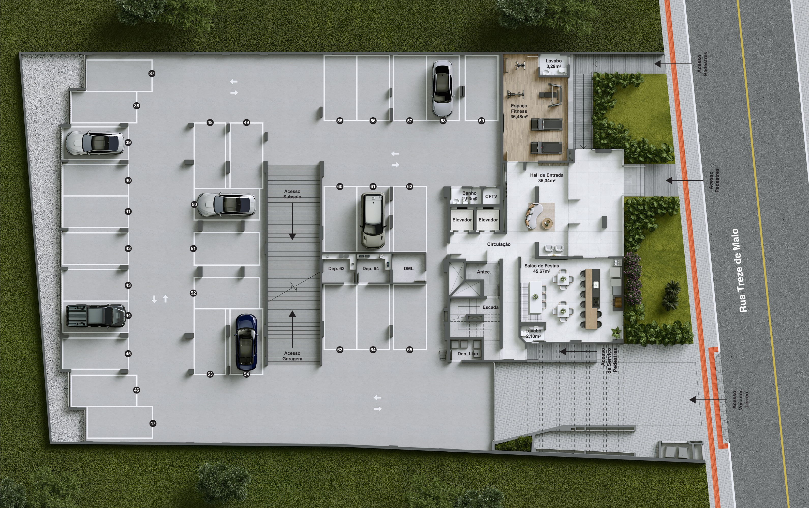 Bellante Residencial — planta do térreo
